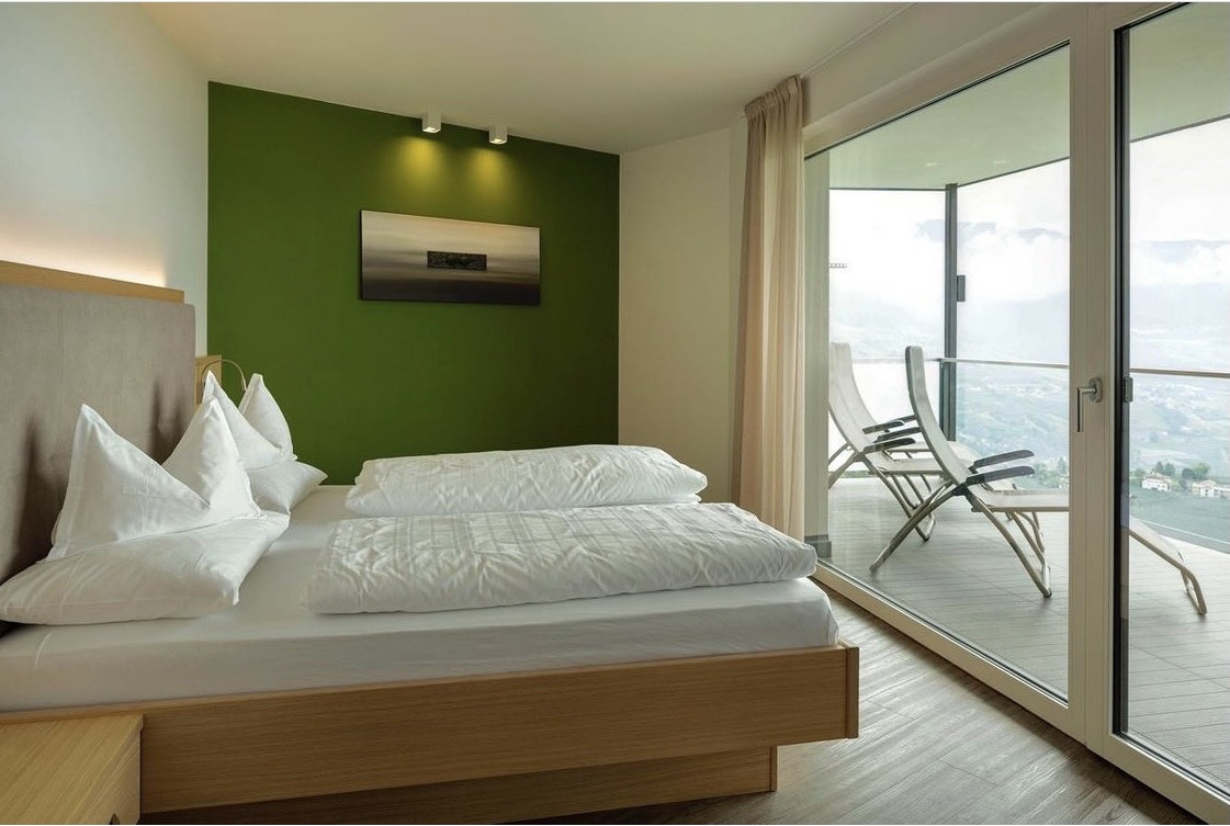 Camera da letto con balcone Suite Panorama Vacanze Tirolo