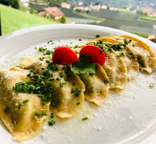 Abendessen Hotel Lechner Schlutzkrapfen