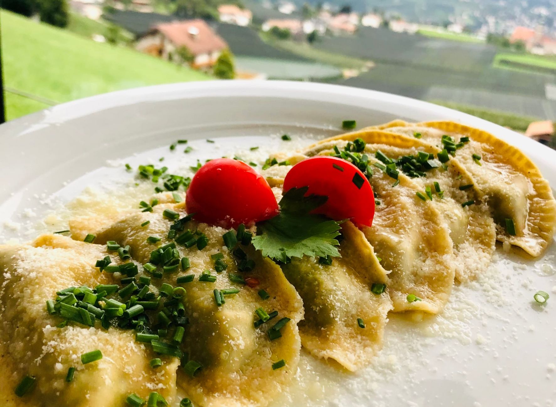 Abendessen Hotel Lechner Schlutzkrapfen