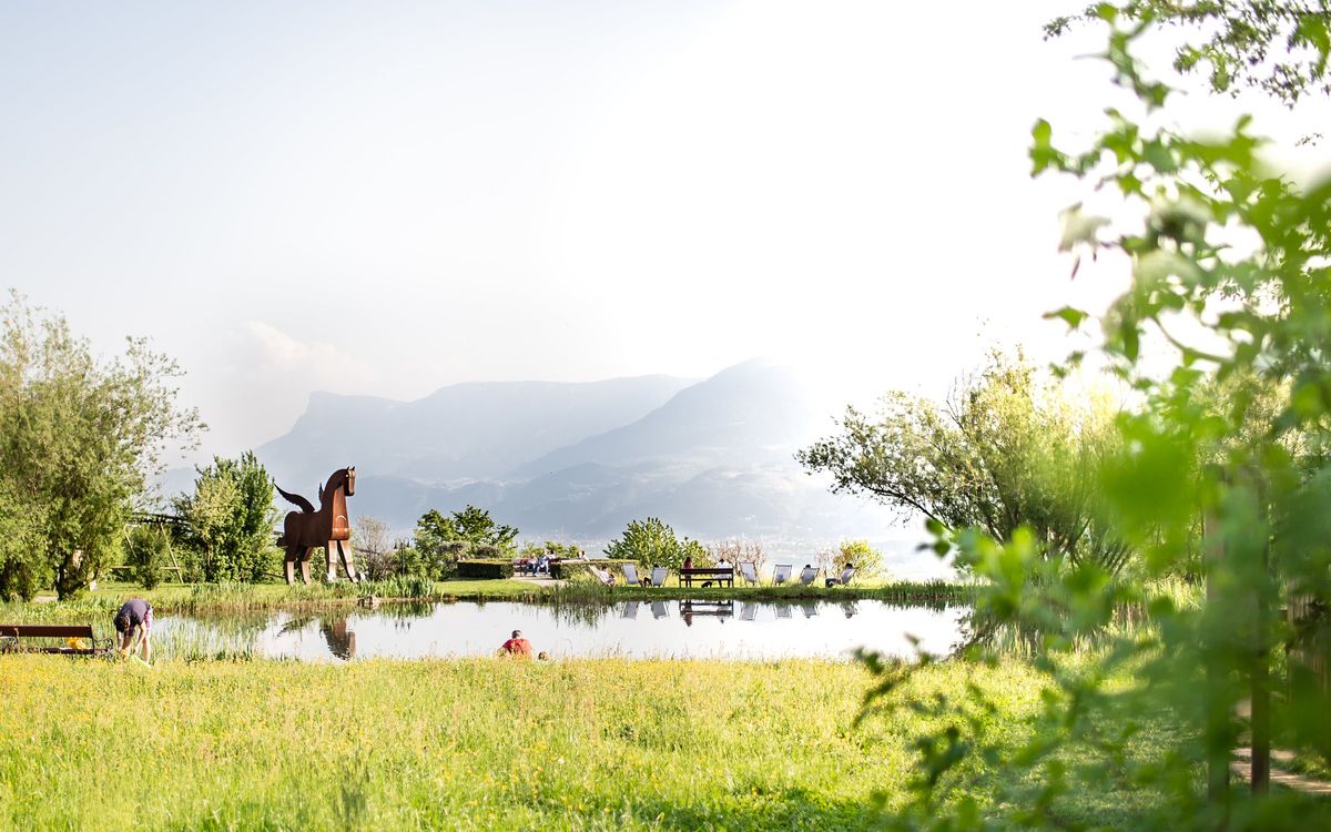 Burglehen park village entrance of Dorf Tirol vacation Hotel Lechner