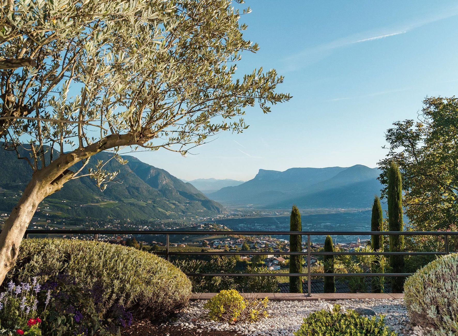 View Valle dell'Adige spa town Merano Hotel Lechner Dorf Tyrol