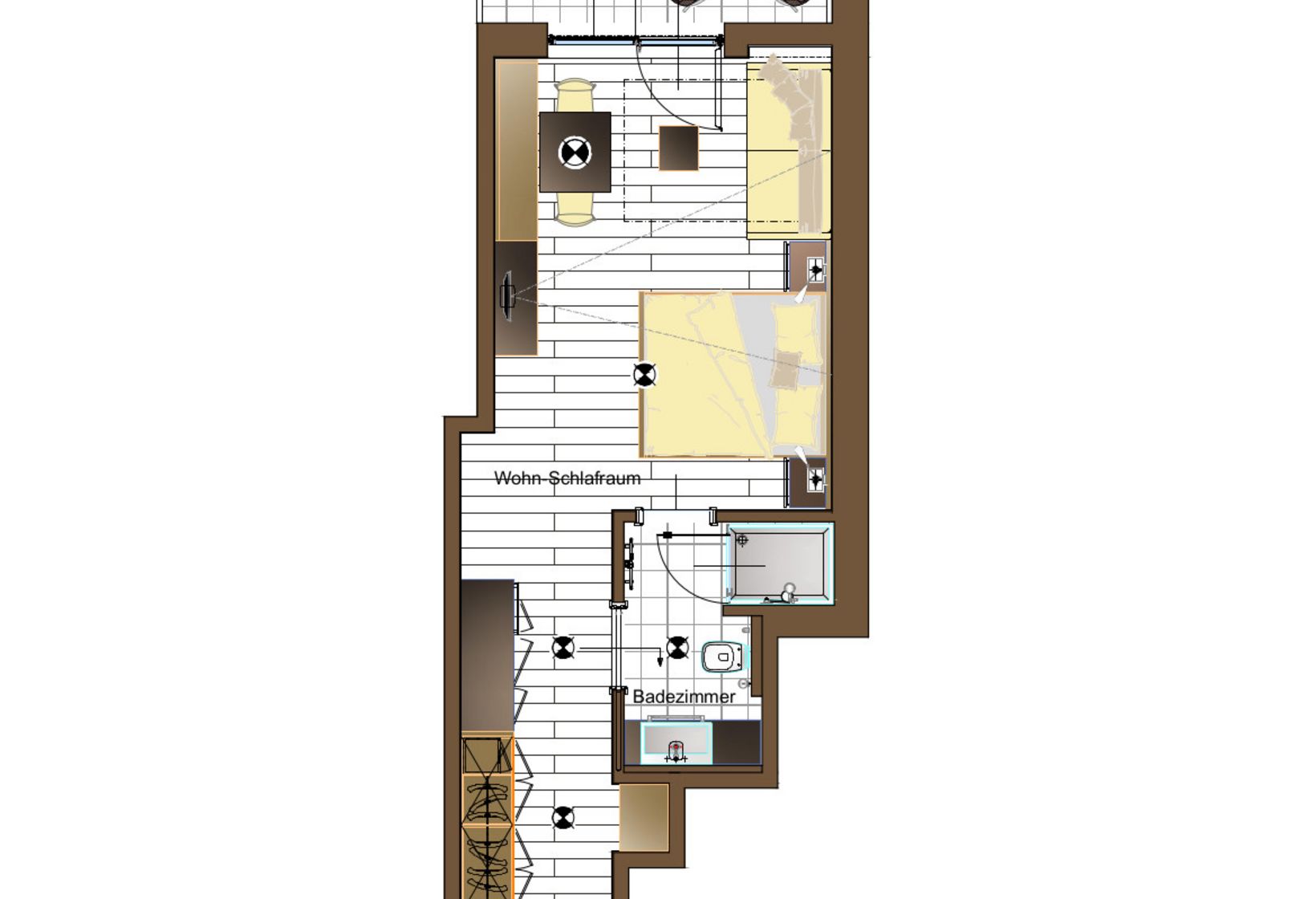 Komfortzimmer Typ C Zimmerskizze Hotel Lechner Wohnen Urlaub