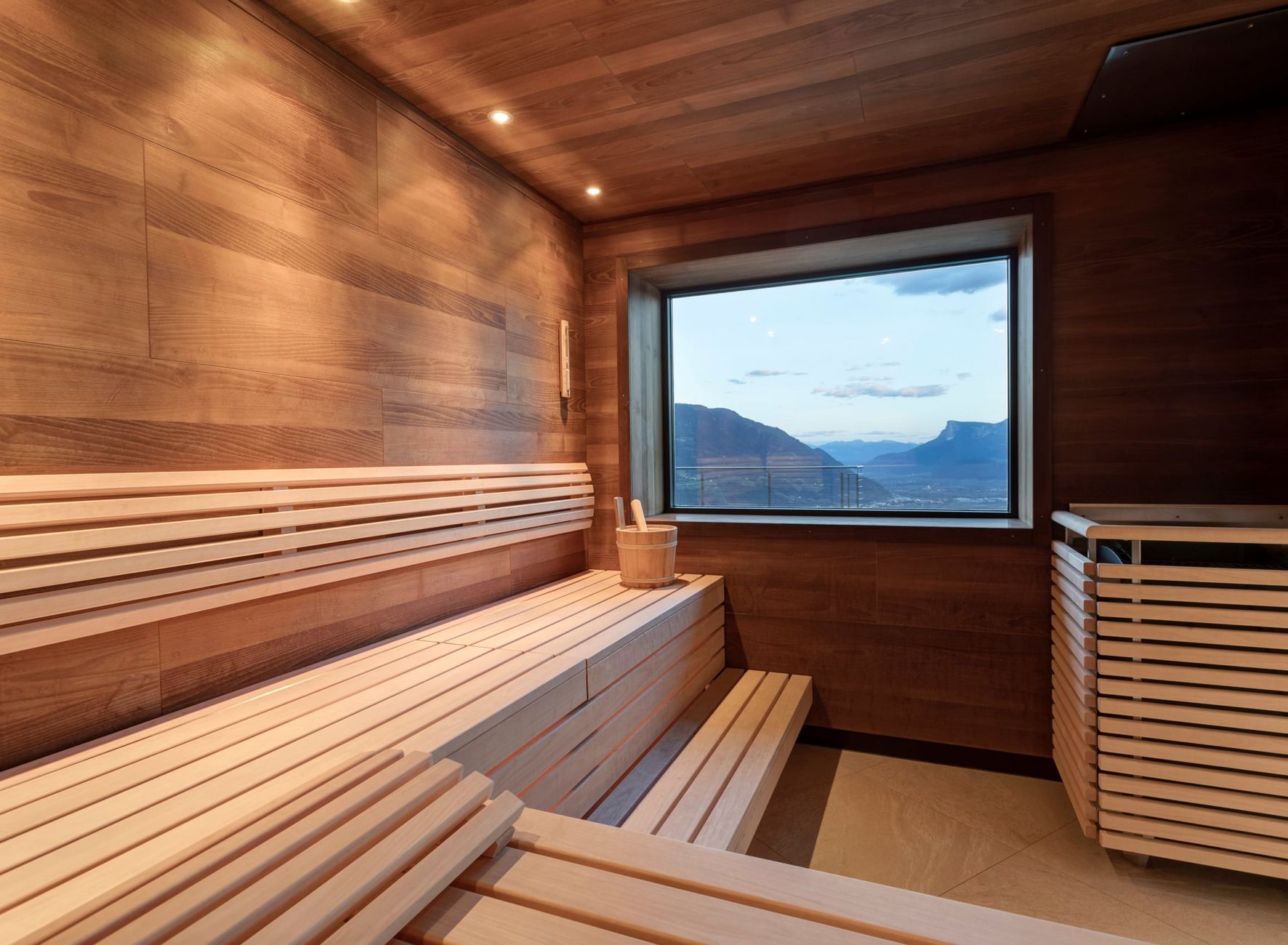 Sauna panoramica finlandese Benessere Relax Sauna Alto Adige