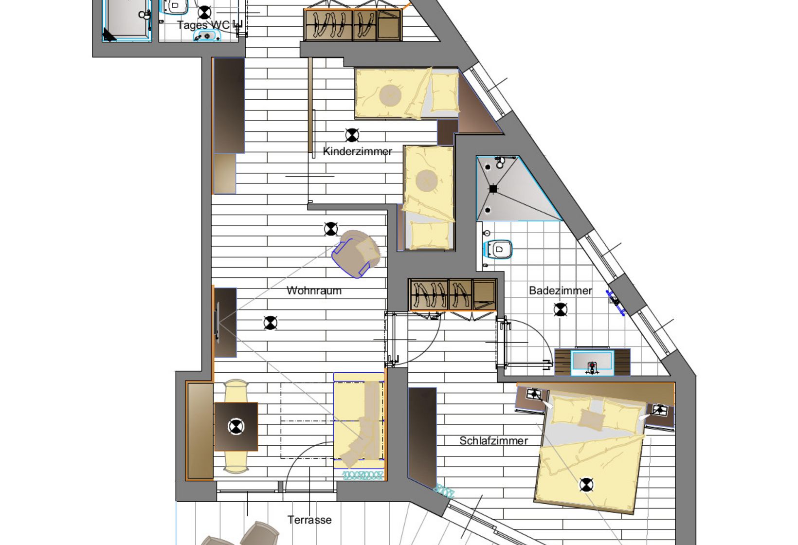 Hotel Lechner Wohnen Urlaub Suite Hirzer Zimmerskizze