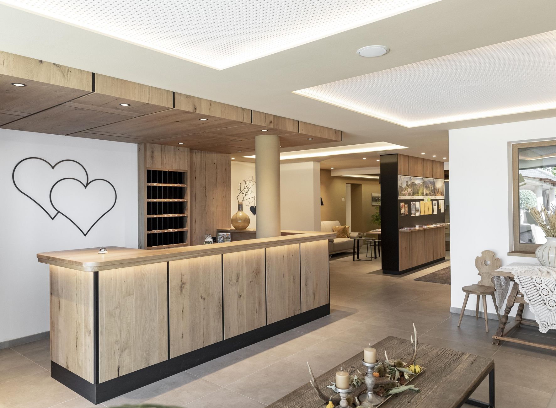 The reception and entrance area at the Hotel Lechner Lechner Hotel Reception Entrance Reception