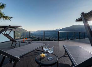 Terrace Loungers Relax Panoramic View Merano Valle dell'Adige Hotel Lechner