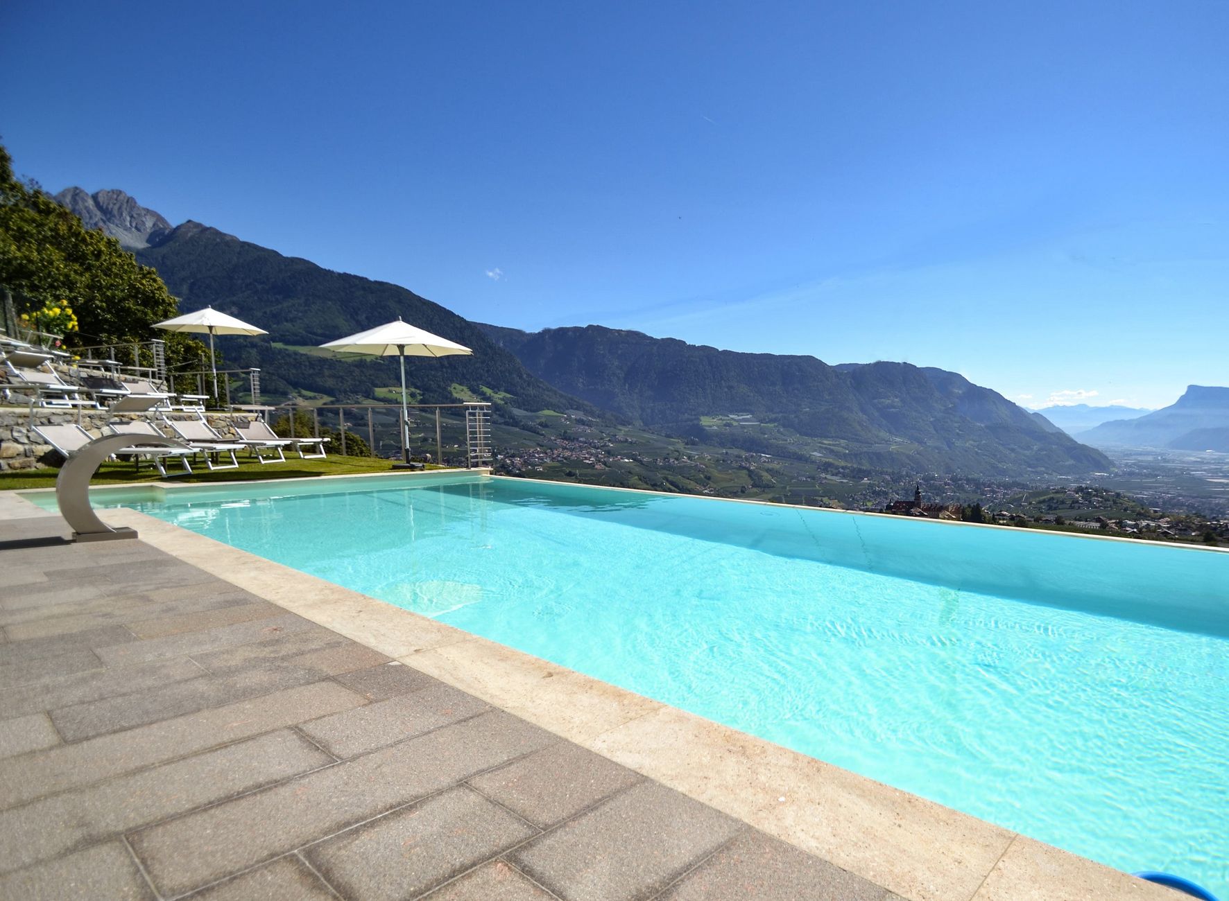 The Panorama Infinity Pool at the Hotel Lechner Hotel Lechner Panorama Infinity Pool Swimming Pool View