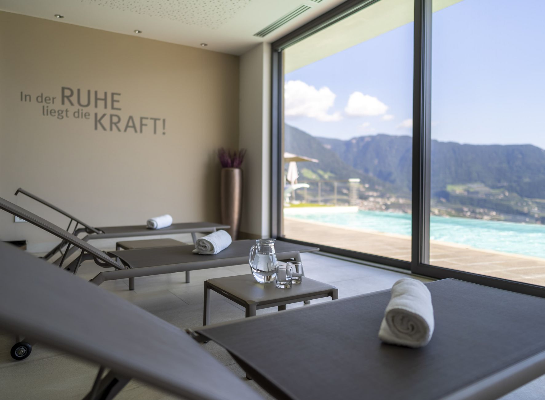 Ruheraum Freibad Relax Wellness Hotel Lechner