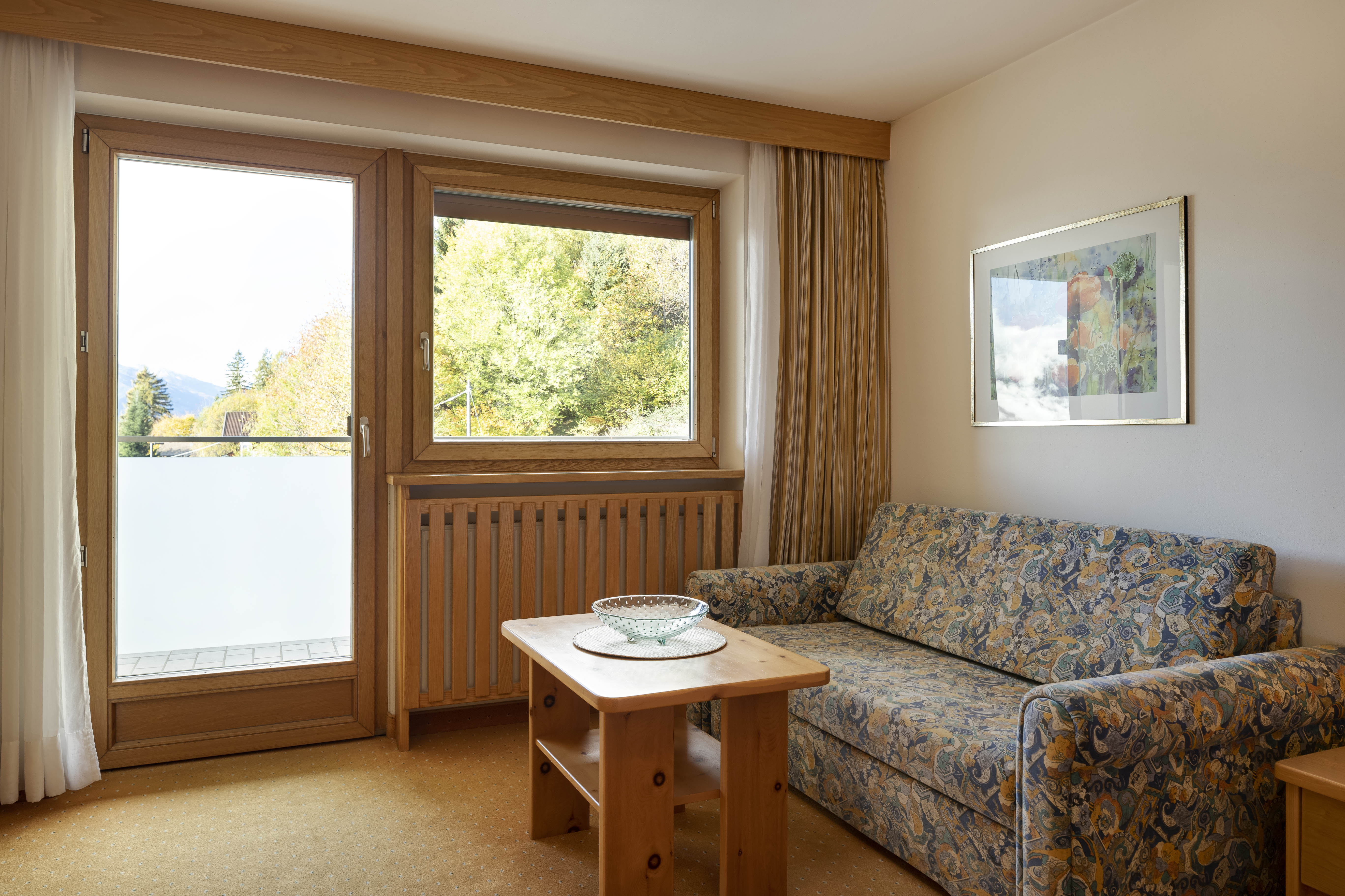 Couch Wohnbereich Urlaub Südtirol Hotel Lechner
