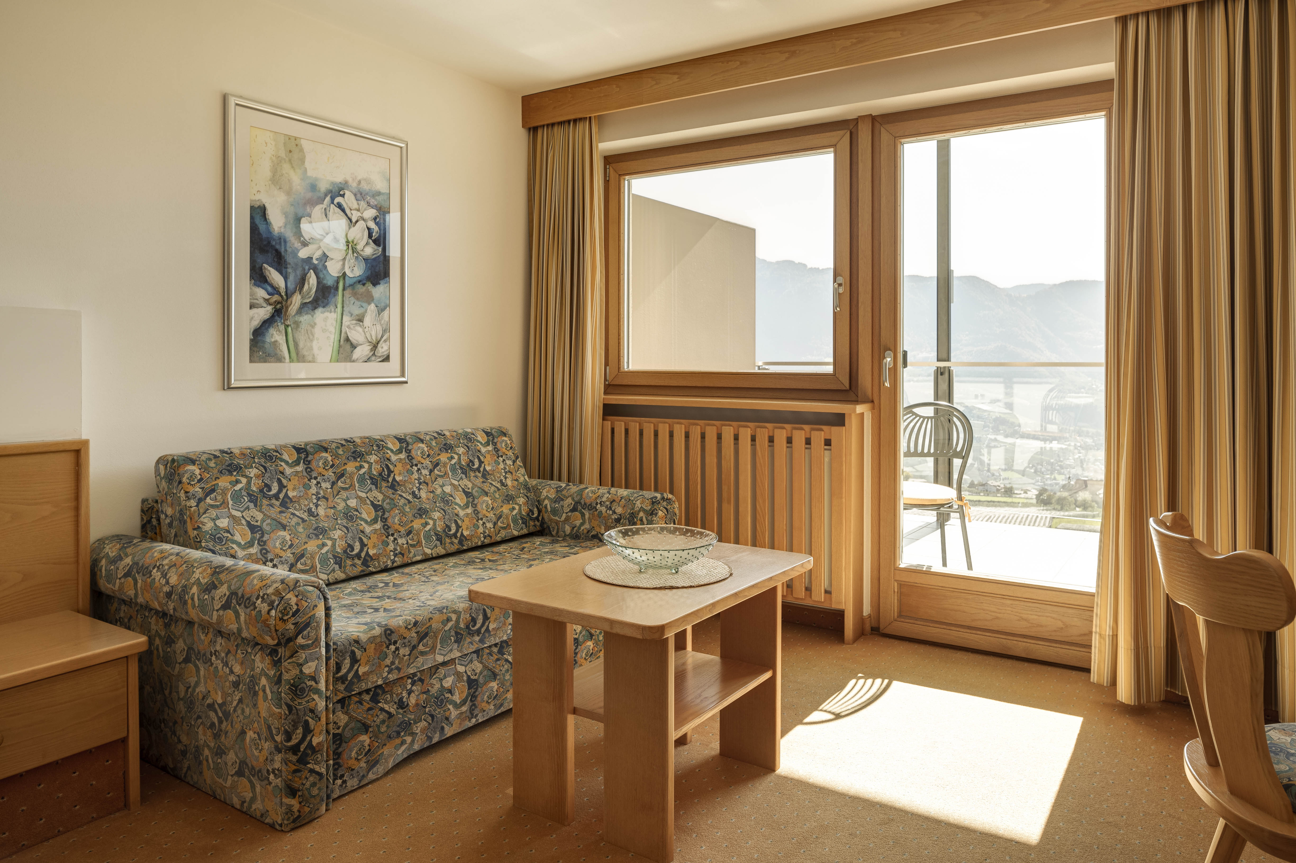 Couch Wohnbereich Urlaub Südtirol Hotel Lechner