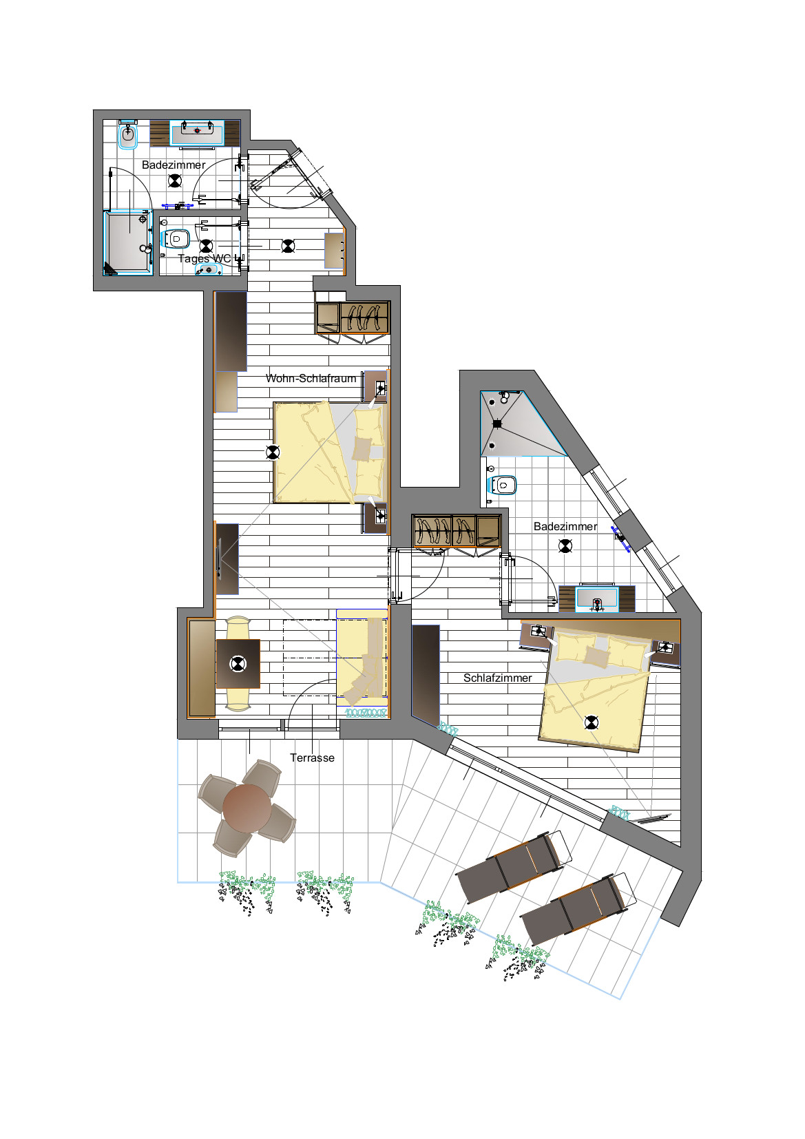 Hirzer Suite Room Sketch Hotel Lechner Living Vacation